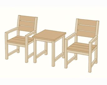 Изображение для товара Комплект из 4 стульев и 1 стола